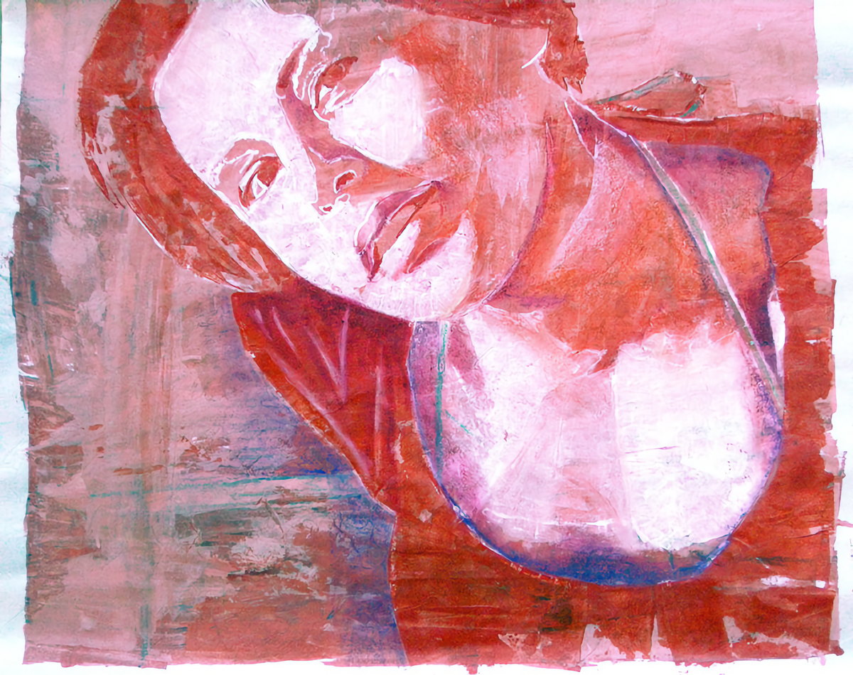 Femme out of Bed – Acryl auf Papier